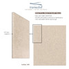 Transolid SWK363672-28V SaraMar 36-in x 36-in x 72-in Glue to Wall 3-Piece Shower Wall Trimmable Kit, Cashew Velvet