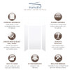 Transolid SWK363672-21V SaraMar 36-in x 36-in x 72-in Glue to Wall 3-Piece Shower Wall Trimmable Kit, White Velvet