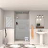 Transolid SWK483672-27V SaraMar 48-in x 36-in x 72-in Glue to Wall 3-Piece Shower Wall Trimmable Kit, Grey Beach Velvet