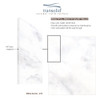 Transolid SWK483672-47V SaraMar 48-in x 36-in x 72-in Glue to Wall 3-Piece Shower Wall Trimmable Kit, White Venito Velvet