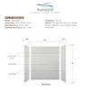 Transolid SWK603672-50V SaraMar 60-in x 36-in x 72-in Glue to Wall 3-Piece Shower Wall Trimmable Kit, Lunar Velvet