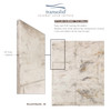 Transolid SWKX36367224-48 SaraMar 36-in x 36-in x 96-in Glue to Wall 6-Piece Shower Wall Trimmable Kit with Extension, Biscotti Marble