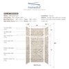Transolid SWKX36367224-49 SaraMar 36-in x 36-in x 96-in Glue to Wall 6-Piece Shower Wall Trimmable Kit with Extension, Sand Creme