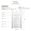 Transolid SWKX36367224-47 SaraMar 36-in x 36-in x 96-in Glue to Wall 6-Piece Shower Wall Trimmable Kit with Extension, White Venito