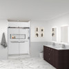 Transolid Prodigy PWK603696-431 60" x 36" x 96" Glue to Wall 3-Piece Shower Wall Trimmable Kit Herringbone Tile, in White