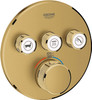 Grohe 29138GN0 Grohtherm Triple-Function Shower Thermostatic Valve Trim Kit, Brushed Cool Sunrise Grohe 29138GN0 Grohtherm Triple-Function Shower Thermostatic Valve Trim Kit, Brushed Cool Sunrise