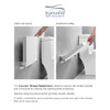 Transolid PPS1420UP-01PC 14-in x 20-in Flip Up Shower Seat, White and Polished Chrome