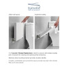 Transolid PPS1420UP-01BS 14-in x 20-in Flip Up Shower Seat, White and Brushed Stainless
