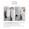 Transolid PPS1420UP-01MB 14-in x 20-in Flip Up Shower Seat, White and Matte Black