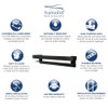 Transolid JGBS20-MB Transolid JGBS20-MB Jocelyn 20-in Grab Bar Shelf; Matte Black