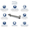 Transolid JGBS30-PC Transolid JGBS30-PC Jocelyn 30-in Grab Bar Shelf; Polished Chrome