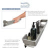 Transolid JGBS30-BS Transolid JGBS30-BS Jocelyn 30-in Grab Bar Shelf; Brushed Stainless