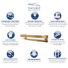 Transolid JGBS30-CB Transolid JGBS30-CB Jocelyn 30-in Grab Bar Shelf; Champagne Bronze