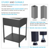 Transolid K-EWS-2422S-MB  24-in W x 22.1-in D x 35.2-in H Laundry Sink/Wash Stand All-in-One Kit, Matte Black
