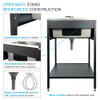 Transolid K-EWS-2422S-MB  24-in W x 22.1-in D x 35.2-in H Laundry Sink/Wash Stand All-in-One Kit, Matte Black