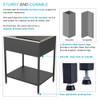 Transolid K-EWS-2822S-MB 28-in W x 22.1-in D x 35.2-in H Laundry Sink/Wash Stand All-in-One Kit, Matte Black