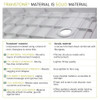 Transolid FPT6032R-PC 60-in x 32-in Pre-Tiled Shower Base with Right Hand Drain in Pebble Creme