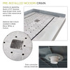 Transolid FPT6036C-SW 60-in x 36-in Pre-Tiled Shower Base with Center Drain in White Square