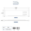 Transolid SS17-PC 17-in Shower Shelf, Polished Chrome
