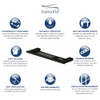 Transolid K-SS17-SSC-MB 3-Piece Shower Shelf Kit, Matte Black