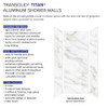 Transolid TWK363696-KI80H Titan 39-in x 39-in x 96-in Shower Wall Trimmable Kit, Summit Gold (Honed)