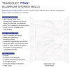 Transolid TWK603696-KI58H Titan 64-in x 39-in x 96-in Shower Wall Trimmable Kit, Summit (Honed)