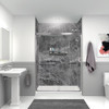 Transolid TWK603696-KI63H Titan 64-in x 39-in x 96-in Shower Wall Trimmable Kit, Maelstrom Grey (Honed)