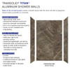 Transolid TWK603696-KI82G Titan 64-in x 39-in x 96-in Shower Wall Trimmable Kit, Sahara (Glossy)