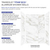 Transolid TWKE603696-KI80G Titan 60-in x 36-in x 96-in Eco Shower Wall Trimmable Kit, Summit Gold (Glossy)