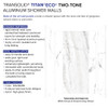 Transolid TWKE603696-SKI01GBKI31G Titan 60"x 36"x 96" Eco Shower Wall Trimmable Kit, White Caruso/Savanna Grey