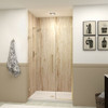 Transolid EHTB47297610C-T-CB Elizabeth 47-in W x 76-in H Hinged Shower Door in Champagne Bronze with Clear Glass