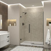 Transolid EHTB545247610C-T-MB Elizabeth 54.5-in W x 76-in H Hinged Shower Door in Matte Black with Clear Glass