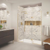 Transolid EHTF67257610C-BK-CB Elizabeth 67-in W x 76-in H Hinged Shower Door in Champagne Bronze with Clear Glass