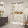 Transolid EHTF69277610C-T-CB Elizabeth 69-in W x 76-in H Hinged Shower Door in Champagne Bronze with Clear Glass