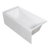 Transolid UATTR603220-L Ursula 60-in x 32-in x 20-in Alcove Acrylic Bathtub With Left Hand Drain, White (Glossy) 