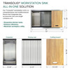 Transolid KWSSU331910 33-in X 19-in X 10-in 18-Gauge Undermount Stainless Steel Kitchen Workstation Sink