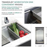 Transolid KWSSU331910 33-in X 19-in X 10-in 18-Gauge Undermount Stainless Steel Kitchen Workstation Sink