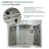 Transolid KWSST272210-MR2 27-in X 22-in X 10-in 18-Gauge Drop-in Stainless Steel Kitchen Workstation Sink with MR2 Faucet Holes