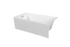 Transolid UATLN603217-L Unity AFR 60-in x 32-in x 17-in Alcove Acrylic Bathtub With Left Hand Drain, White (Glossy)