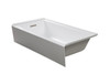 Transolid UATLN603220-L Unity 60-in x 32-in x 20-in Alcove Acrylic Bathtub With Left Hand Drain, White (Glossy)