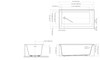 Transolid UATLN603220-R Unity 60-in x 32-in x 20-in Alcove Acrylic Bathtub With Right Hand Drain, White (Glossy)