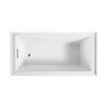 Transolid UATLN603222-L Unity AFR 60-in x 32-in x 22-in Alcove Acrylic Bathtub With Left Hand Drain, White (Glossy)