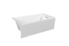 Transolid UATLN603222-R Unity AFR 60-in x 32-in x 22-in Alcove Acrylic Bathtub With Right Hand Drain, White (Glossy)