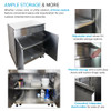 Transolid OBC6424 Outdoor Kitchen 64-in x 24-in x 37-in Double Base Cabinet, Stainless Steel