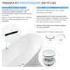 Transolid K-AFTD6731-G31 Delmare 67-in x 31-in x 23-in Freestanding Acrylic Bathtub Kit With Center Drain And Bath Pillow, White (Gloss)