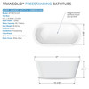 Transolid KF-AFTM6731-G31BN Maris Grande 67-in x 31-in x 23-in Freestanding Acrylic Bathtub Kit With Center Drain, Bath Pillow And Brushed Nickel Tub Filler, White (Gloss)