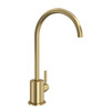 Rohl R7517AG Lux C-Spout Filter Faucet with Metal Lever Handle, Antique Gold