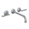 Rohl MB2037LMAPCTO Graceline Wall Mount Tub Filler with Metal Lever Handle, Polished Chrome