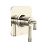Rohl TMB44W1LMPN Graceline 1/2-in Thermostatic and Pressure Balance Trim with 2 Functions with Lever Handle, Polished Nickel