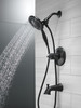Delta T17433-BL-I Kayra Monitor 17 Series Tub and Shower Trim, Matte Black